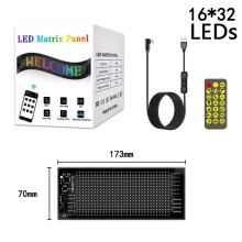 (16x32 LED s 70x173MM-2PCS) camion voiture diable Eye LED panneau lumineux télécommande éclairage pliable