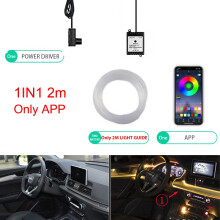 (1IN1 2M APP-USB)6IN1 8M RGB LED atmosphère voiture intérieur lumière ambiante bandes de fibres optiques