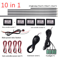 (213 couleurs 10 en 1)14 en 1 18 en 1 64 couleurs RGB symphonie atmosphère de voiture intérieur LED