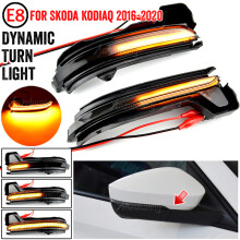 Clignotant dynamique LED pour rétroviseur latéral, 2 pièces, pour Skoda Kodiaq 2016- Karoq 2017 2018