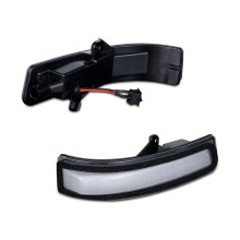 (Lentille claire-flash normal) 2 pièces LED DRL + Flash Normal/clignotant de rétroviseur latéral dynamique
