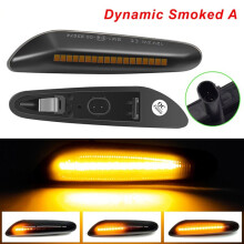 (Dynamique fumé A) 2 pièces pour BMW Led marqueur latéral dynamique clignotant séquentiel clignotant