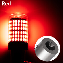 (Rouge 1156-6500K) 10 pièces de feux de voiture 114 LED – 360 super lumineux, abat-jour en verre,