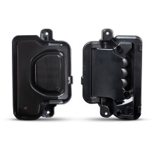 (Lentille fumée-dynamique) 2 pièces LED DRL + rétroviseur latéral dynamique clignotant pour Jeep Wrangler