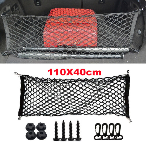 (SingleLayer110X60cm)(SingleLayer110X60cm)4 tailles coffre de voiture filet maille élastique en Nylon 1