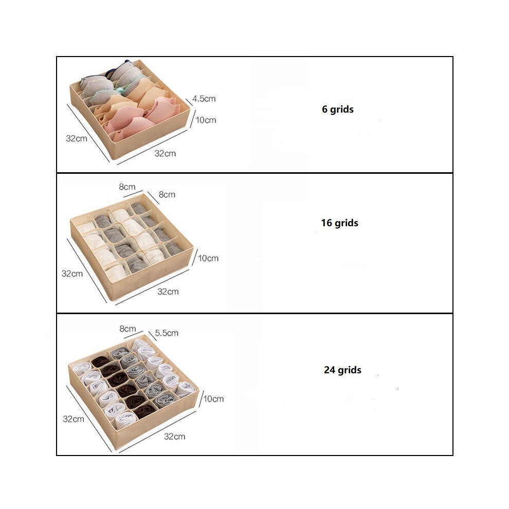 (Khaki-7ge)(Khaki-7ge)armoire sous-vêtements organisateur tiroir vêtements organisateur boîtes placard
