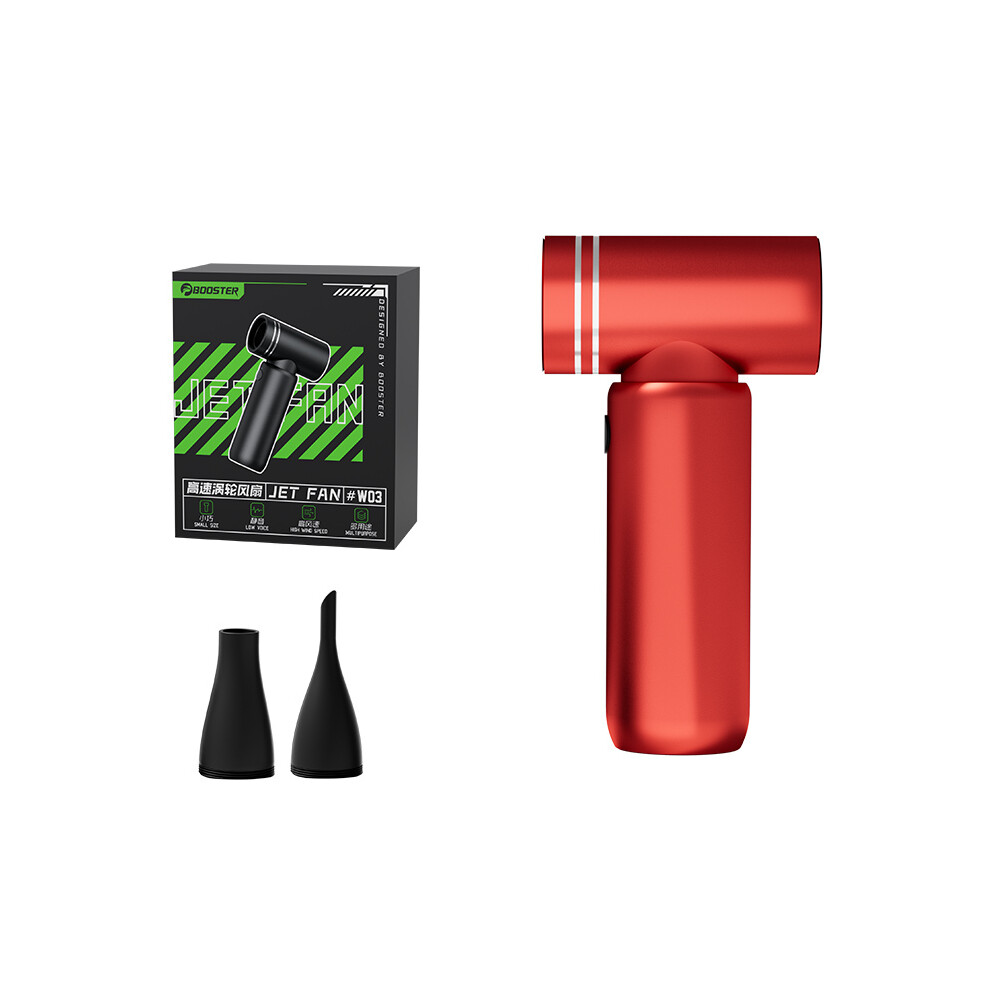 (Charge de Type C rouge) ventilateur Booster Turbo W03 Mini souffleur d'air Portable puissant 110000