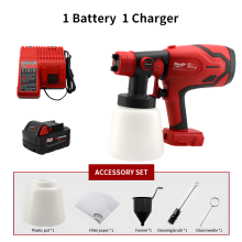 (1 batterie 1 chargeur) Milwaukee 800ML pistolet électrique pulvérisateur de peinture sans fil Auto