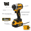 DEWALT DCF850 20V Visseuse à percussion sans fil brushless, 3 vitesses, LED, compacte (101 mm) 7