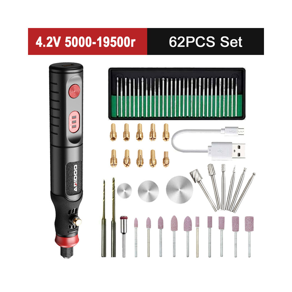 (TypeB 62 pièces ensemble) 4.2V 5000-20000r perceuse sans fil livraison gratuite Mini outil rotatif