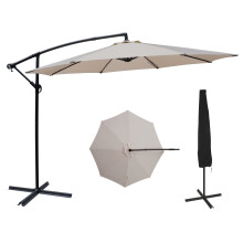3M Banana Parasol Sun Shade Patio Hanging Umbrella Cantilever Canopy