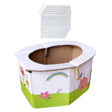 (As show, One size) 1pc Portable Travel Potty Seat Baby Outdoor Foldable Paper Toilet for Car