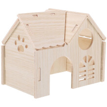 (As show, One size) Hamster Wood House Hamster Hideout Hamster Decorative House Sleeping House