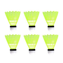(As show, One size) 6PCS Nylon Badminton Birdies Shuttlecocks for Indoor Outdoor Playing School Fitness Sports Activities (Yellow)