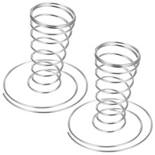 (As show, One size) 2pcs Stainless Steel Pizza Cone Holder Freestanding Ice Cream Cone Stand Display Rack