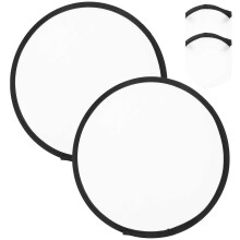 (As show, One size) 2pcs Foldable Fan Summer Handheld Fan Round Folding Fan Blank Hand Fan Portable Fans