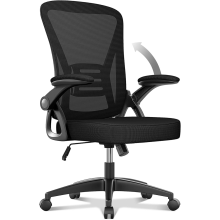 naspaluro Office Chair Ergonomic Desk with 90° Flipup Armrest Lumbar Support, Height Adjustable Chair, Executive Swive