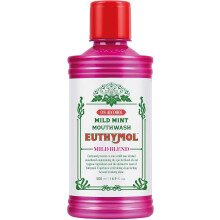Euthymol Mild Mint Mouthwash 500mL | Gentle Antibacterial, Alcohol-Free Oral Rinse for Sensitive Mouth, Fresh Breath & Daily Gum Care