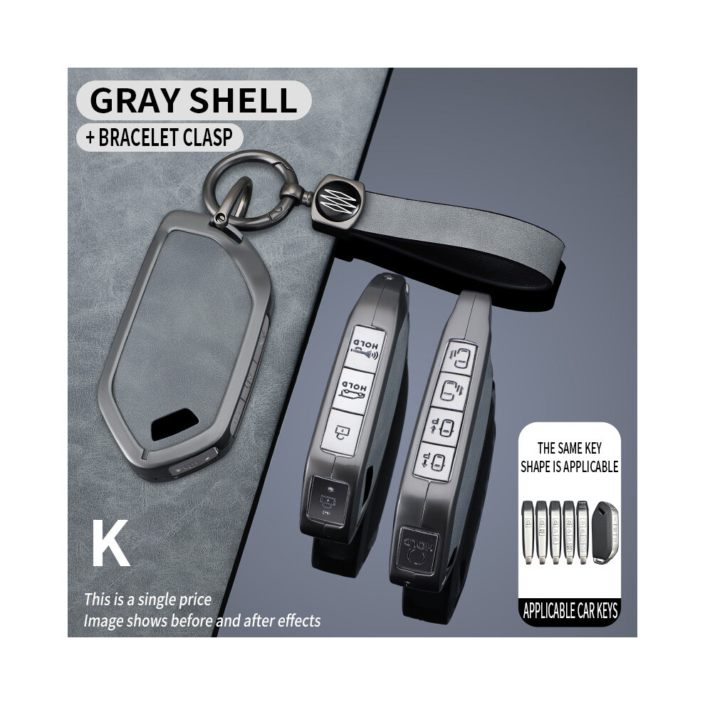 (Ensemble de bracelets) housse de clé de voiture en alliage de Zinc pour Kia EV9 Picanto Sorento MQ4