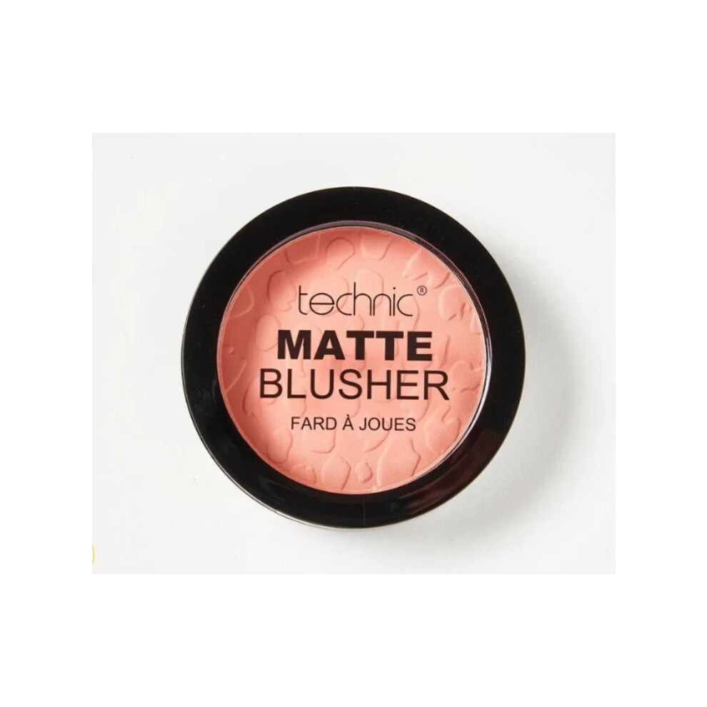 Technic Matte Blusher Powder Blush Cheeks Highlighter Vegan-Peachy