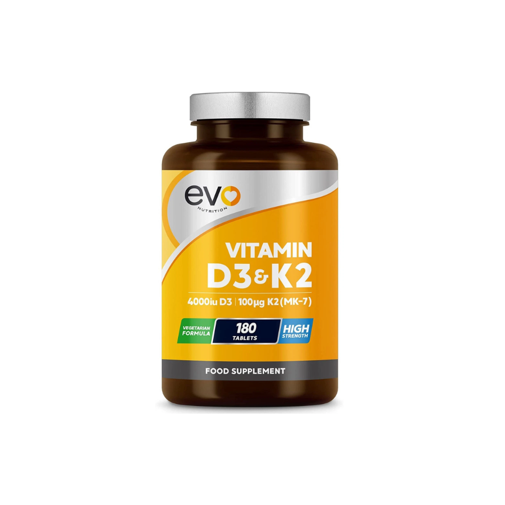Vitamin D3 4000iu & Vitamin K2 100ug MK7 | 180 Vitamin D3 K2 Vegetarian Tablets