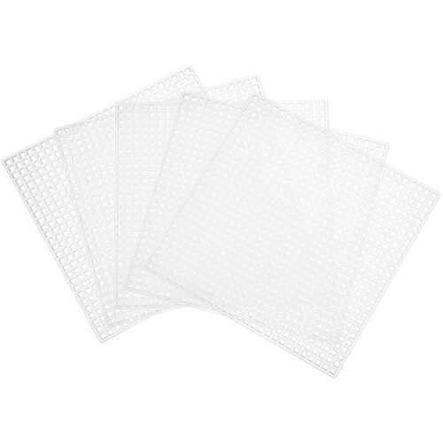 (As show, One size) 12 Pcs Mesh Canvas Sheets Embroidery Mesh Sheets Cross Stitch Sheets Craft Knitting Sheets