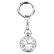 (As show, One size) Durable Nurse Watch Luminous Pocket Watch Creative Hanging Watch (Silver)