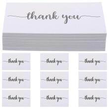 (As show, One size) 150Pcs Multi-function Thank You Cards Elegant Coated Paper Thank Cards for Delivery
