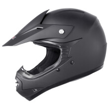 (Matt Black, L) Zorax X15 Helmet Junior Child Kids Motorbike Motocross MX Helmet Outdoor