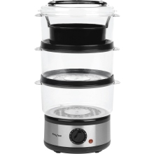Salter 3 Tier Electric Food Steamer - 7.5L, Stackable Steaming Baskets
