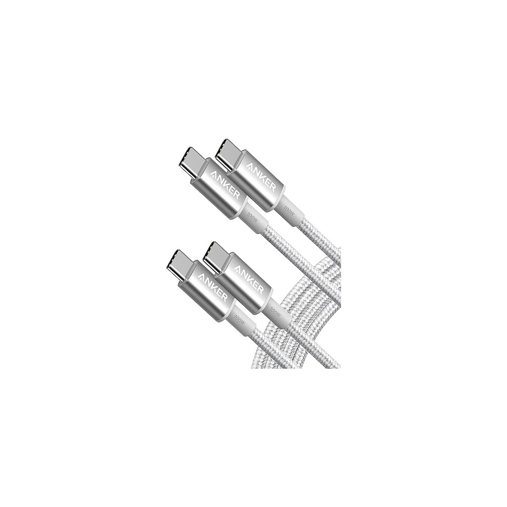 Anker 333 USB C to USB C Charger Cable (6ft 100W, 2-Pack), USB 2.0 Type C Charging Cable Fast Charge for MacBook Pro 2020, iPad