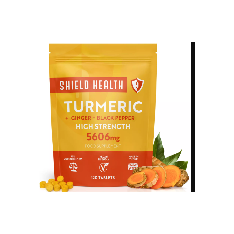 Black Turmeric 5606Mg Ginger And Pepper 120 Tablets High Strength Curcumin