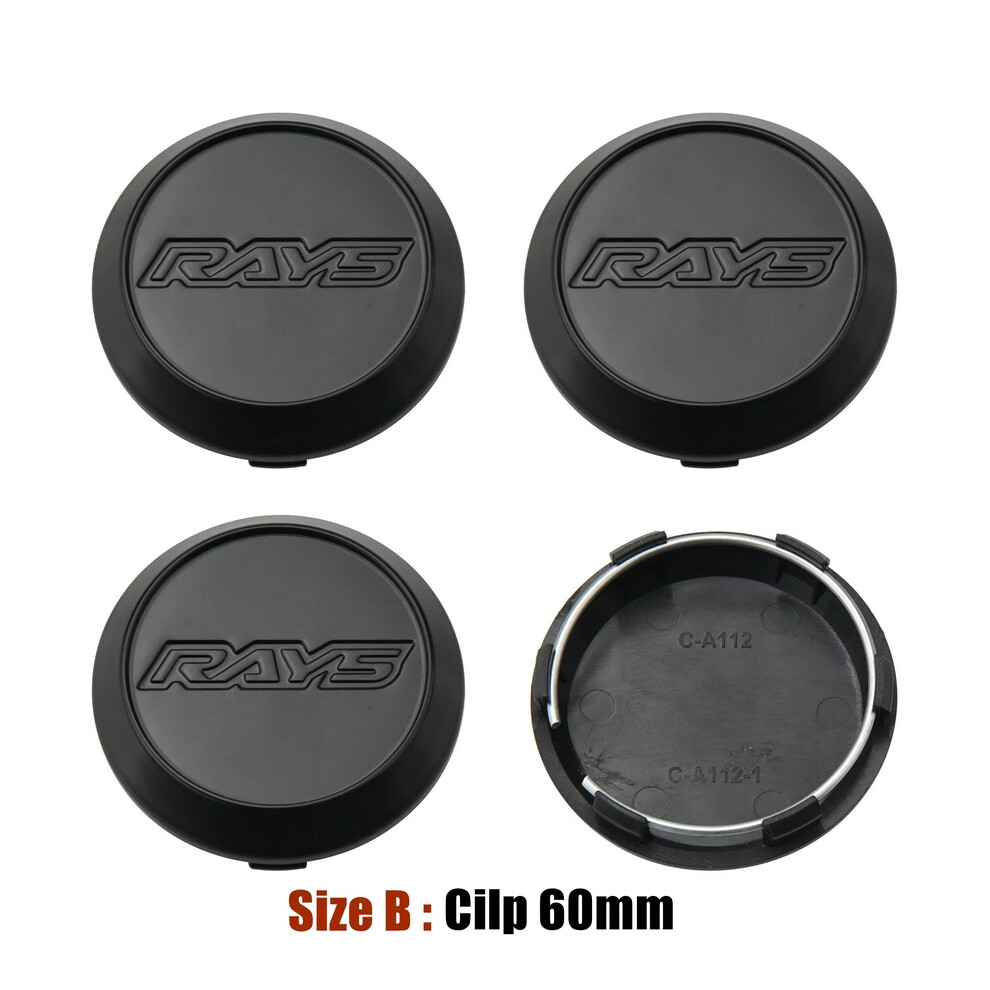 (60mm Black RAYS) JDM Car Styling 3D RAYS Wheel Center Cap 56MM/60MM/62MM Sport Rim Cap Wheel Cover Cap hubCaps Bronze Black CE28 TE37 RE30 ZE40-image-OPC-PGVKWWV-NEW