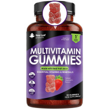 Multivitamin Gummies High Strength for Men Women - Vegetarian +14 Essential Vitamins & Minerals - Gluten Free, Non-GMO Multi Vitamins C A D E B12 B6