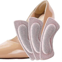 Sticky Fabric Sponge Shoes Back Heel Insoles Pads Linear Foot ProtectionPink