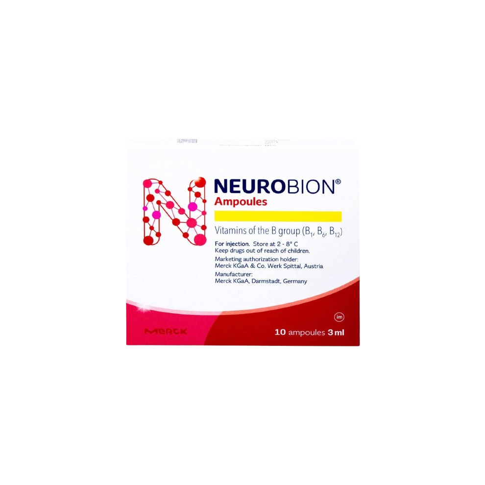 Neurobion B-Complex Vitamin Ampoules 10 x 3ml Fast-Absorbing Nerve & Energy Support Injection Formula