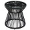 Outsunny Outsunny PE Rattan End Table, Round Hollow Drum Design Side Table, Black 9