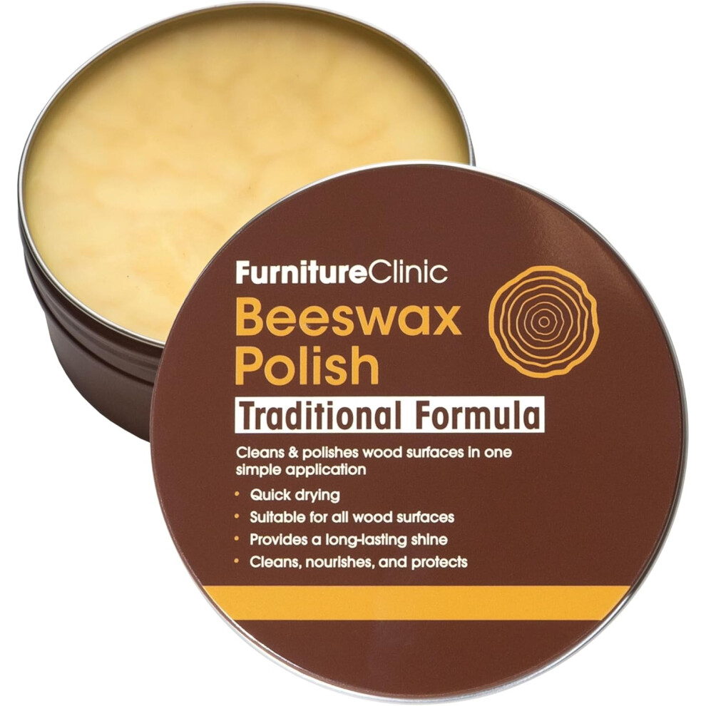 Furniture Clinic Clear Beeswax Polish For Wood & Furniture - 200Ml 30344785