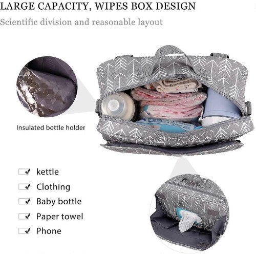 Pram Buggy Bag Organiser & Stroller Organiser,Large Stroller Storage with Deep Cup Holder(Grey) 2