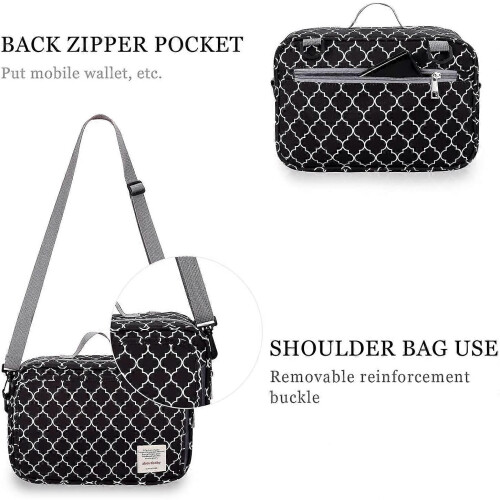Pram Buggy Bag Organiser & Stroller Organiser,Large Stroller Storage with Deep Cup Holder(Black) 2