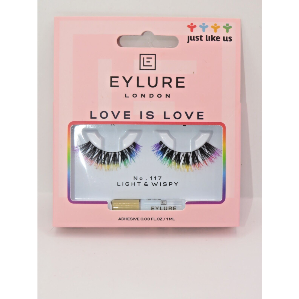 EYLURE Love Is Love False Eyelashes No:117 with Adhesive - LGBGT