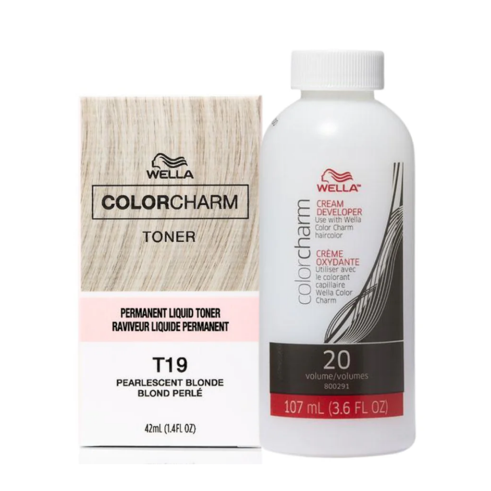 (t19+Dev(Vol.20)3.6oz) Wella Color Charm  Hair Toner Uk Free Postage