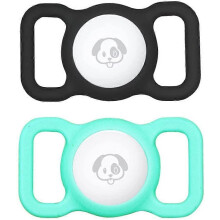 Airtag Dog Collar Holder (2 Pack) Compatible with Apple Airtag Cat Collar Holder, Air Tag Holder for Pet Collar, Air Tag Case Cover for GPS Tracker