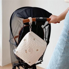 (klein) Kinderwagen-Organizer-Tasche, Windel-Baby-Wickeltasche, gesteppt, bestickt, Mama-Taschen, Kinder-Accessoires,