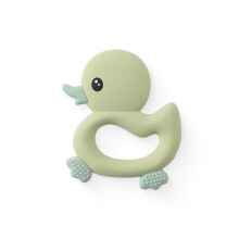 (Ente 3)Baby-Beißring aus lebensmittelechtem Silikon, Cartoon-Tiere, Ente, DIY, Pflege, Zahnen, Schnullerclip,
