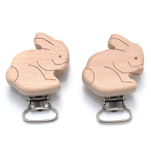 (R)5 Teile/los Neue Ankunft Schöne Holz Schnuller Clip Natürliche Buche Holz Zubehör für Baby Handgemachte