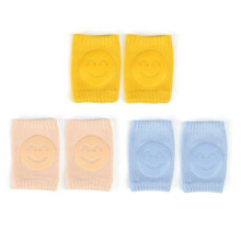 (Gelb-Khaki-Blau) Baby-Knieschoner für Kinder, rutschfest, Krabbelkissen, Säuglinge, Kleinkinder, Schutz,