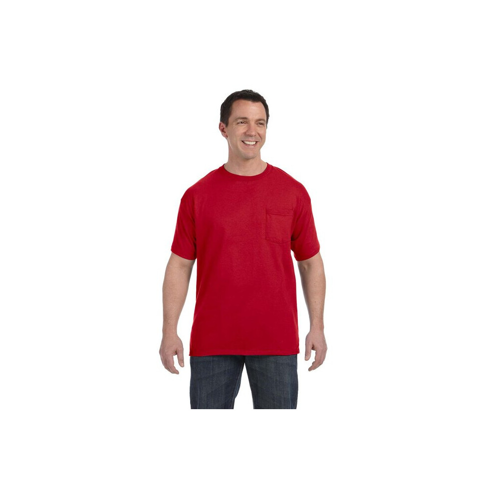 T-Shirt Z Kieszenią Hanes Tagless-image