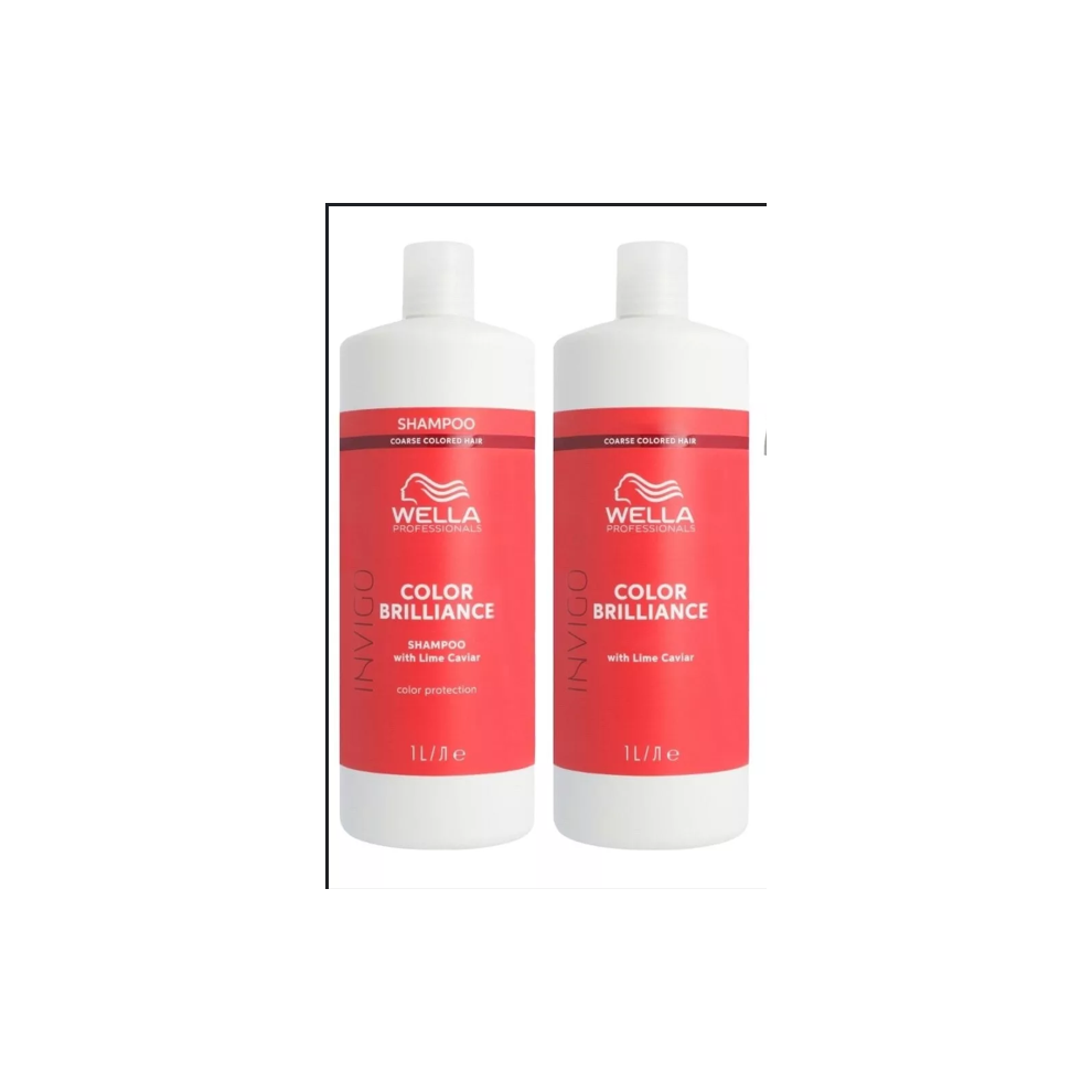 Wella INVIGO Color Brilliance Color Protection Coarse Shampoo 1000ml and Vibrant Color Conditioner 1000ml