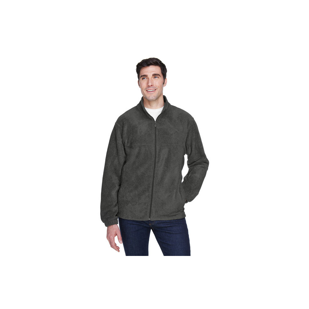 Pile Da Uomo 8 Oz Con Cerniera Completa - Nero - 5XL (D0102H76FP2)